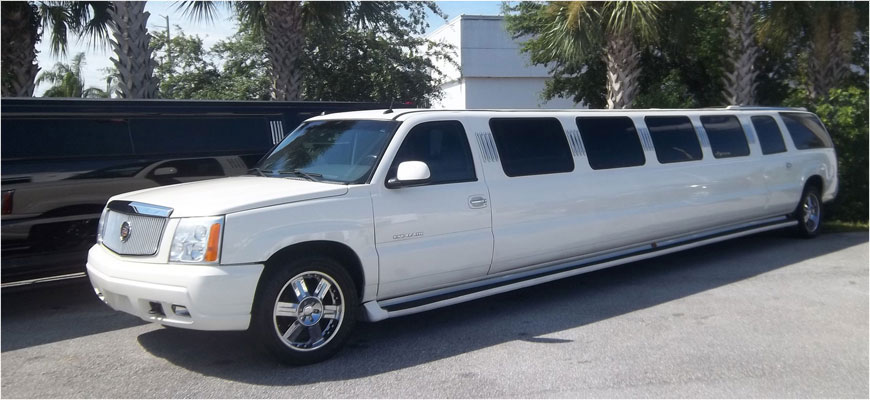 white limo parked 2