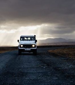 A white jeep
